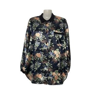 Vintage Kathryn Floral Satin Pajama Top